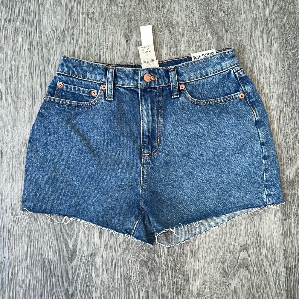 PINK High Rise Cutoff Denim Shorts